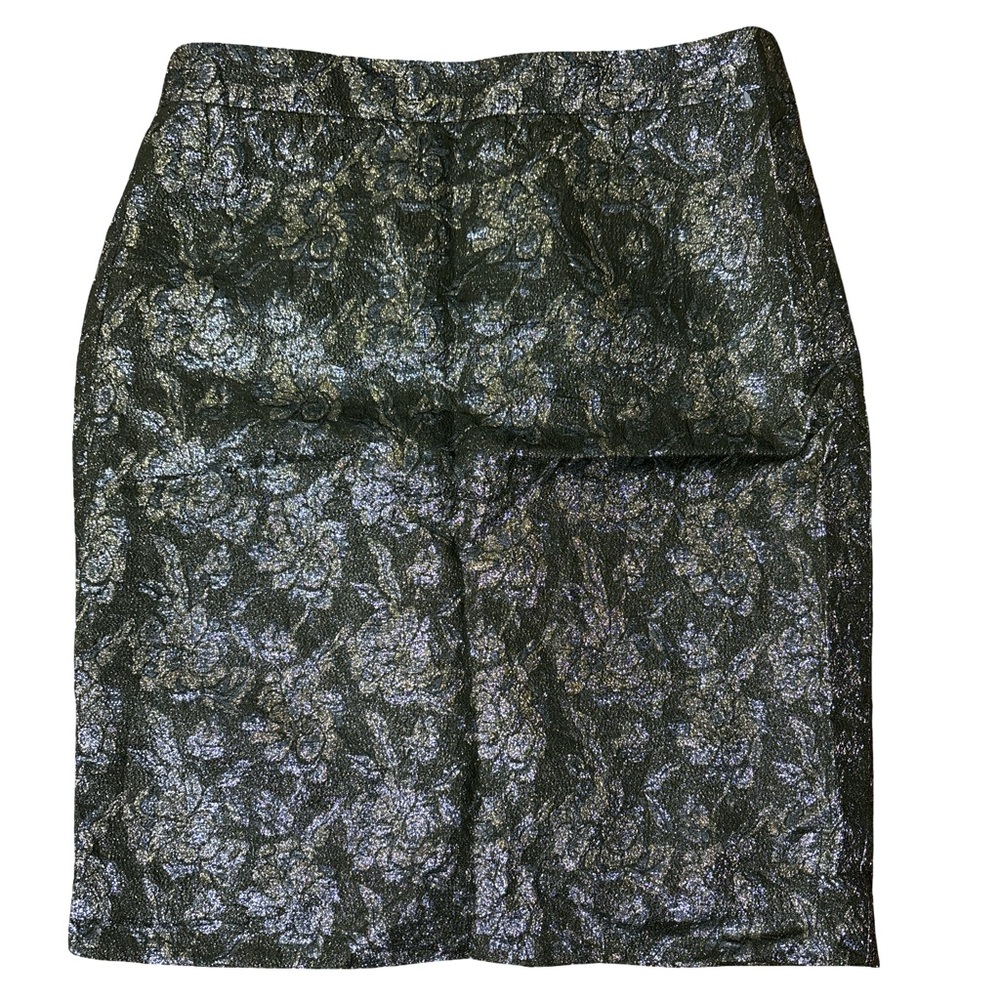 J. Crew Metallic Gold and Silver Fancy Skirt